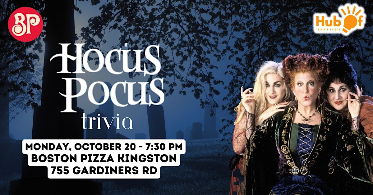 Hocus Pocus Trivia Night - Boston Pizza Kingston (Gardiners)