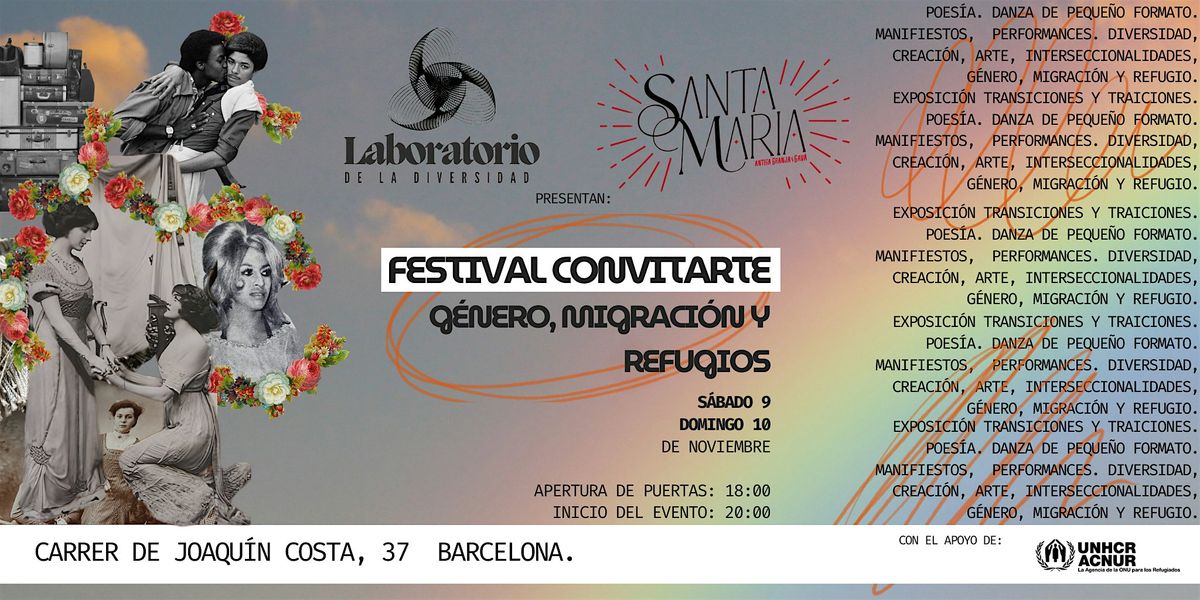 Festival CONVITARTE Barcelona: G\u00e9nero, Migraci\u00f3n y Refugios