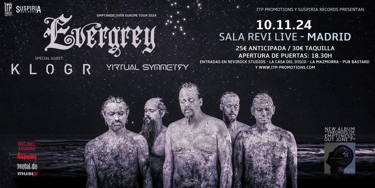  EVERGREY + Special Guest: Klogr + Virtual Symmetry: 10.11.2024 (ES) MADRID, Revi Live