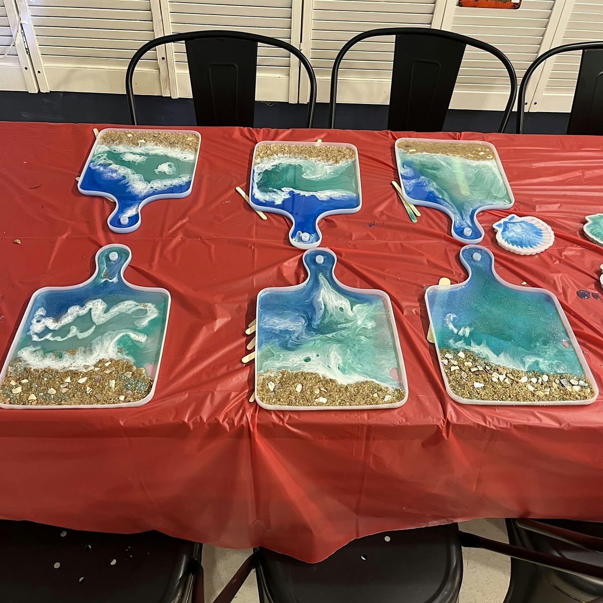 Resin Serving Board Workshop  - ocean vibe
