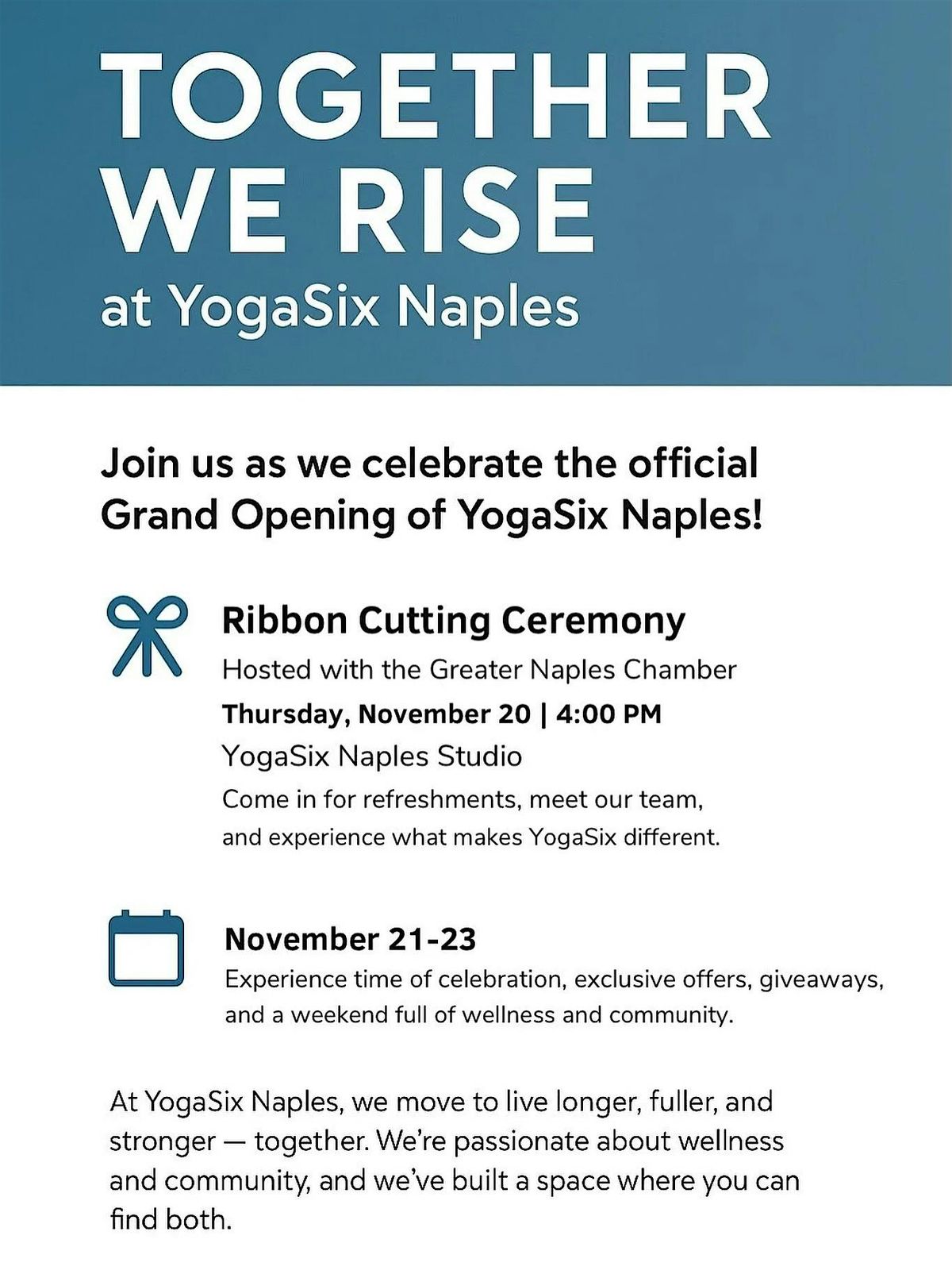 YogaSix Grand Opening & Ribbon Cutting