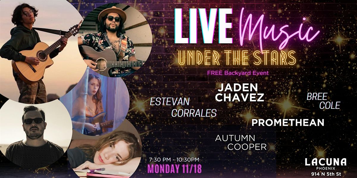 UNDER THE STARS : A night of  local singer\/songwriter performances