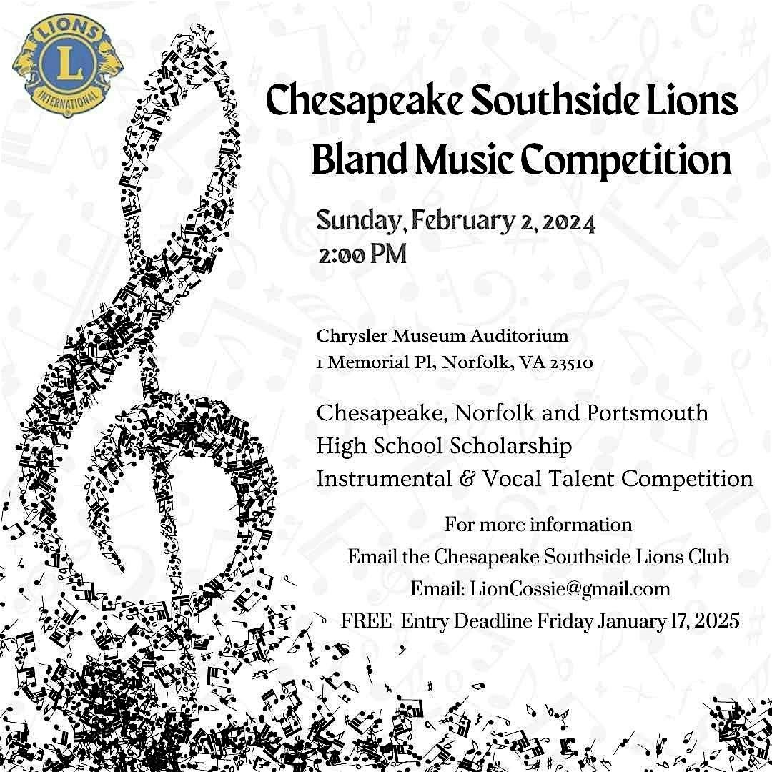 Chesapeake Southside Lions Club Bland Music Competition 2025