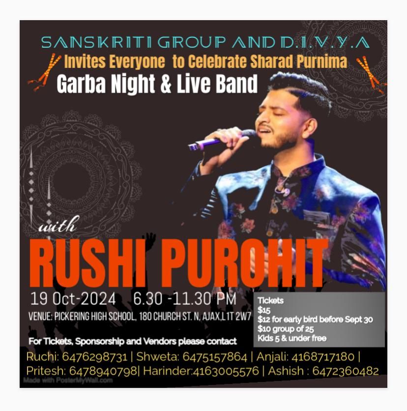 Sharad Purnima Garba with Rushi Purohit