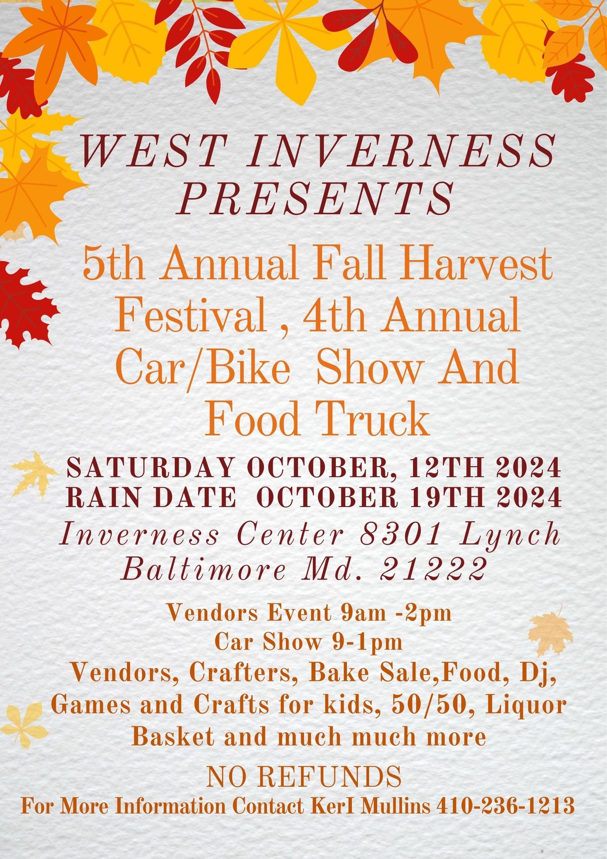 5th Annual Fall Harvest Event\/ 4th Annual Car\/ Bike Show 