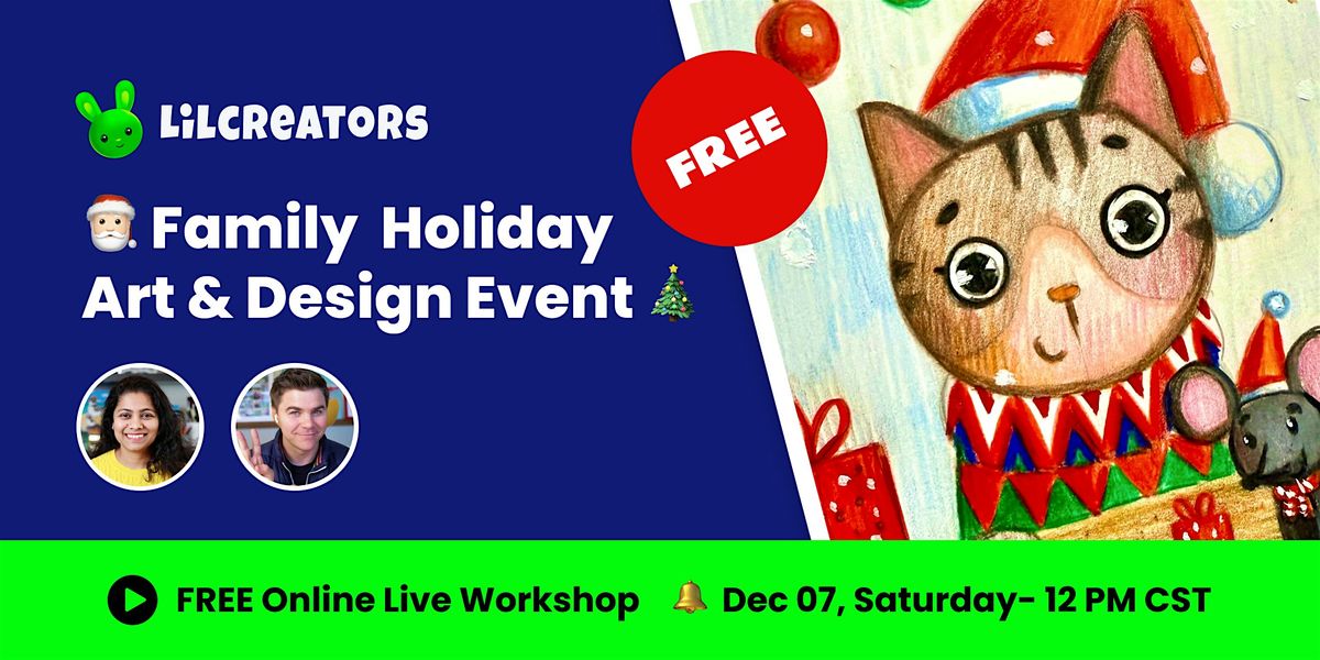 FREE Online Holiday Art & Design Workshop for Families