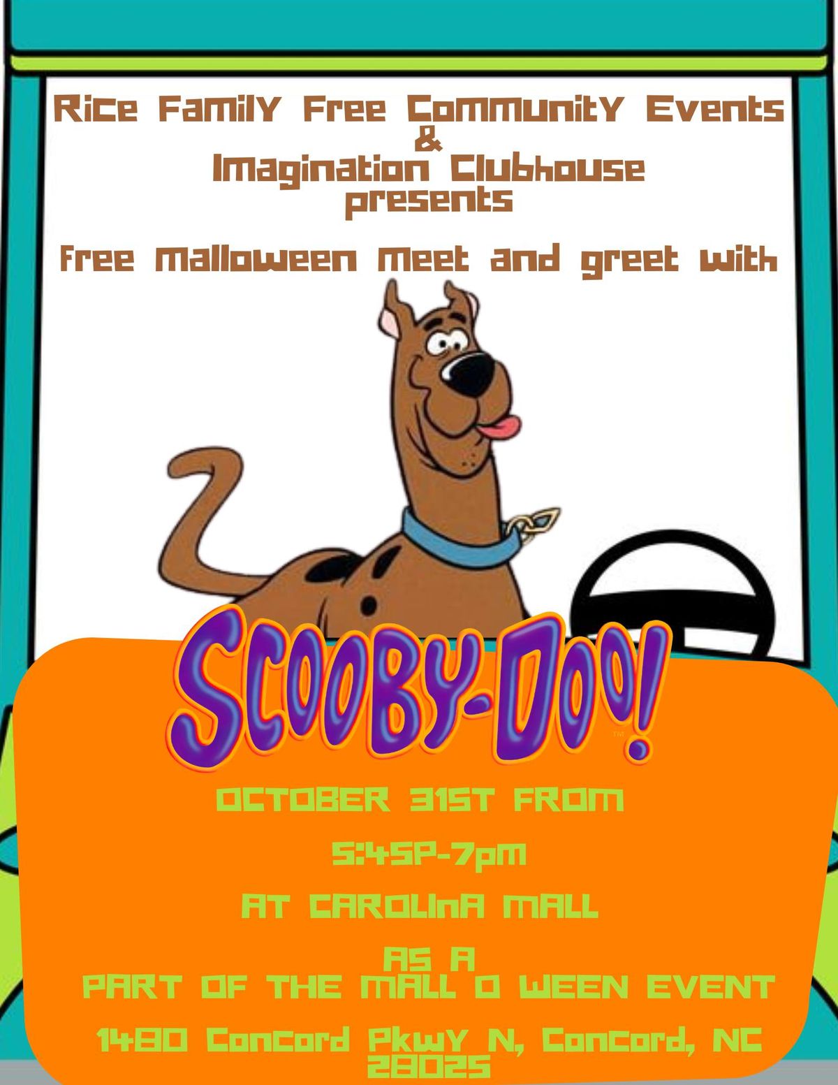 Scooby Doo Mall-o-Ween free meet and greet event!