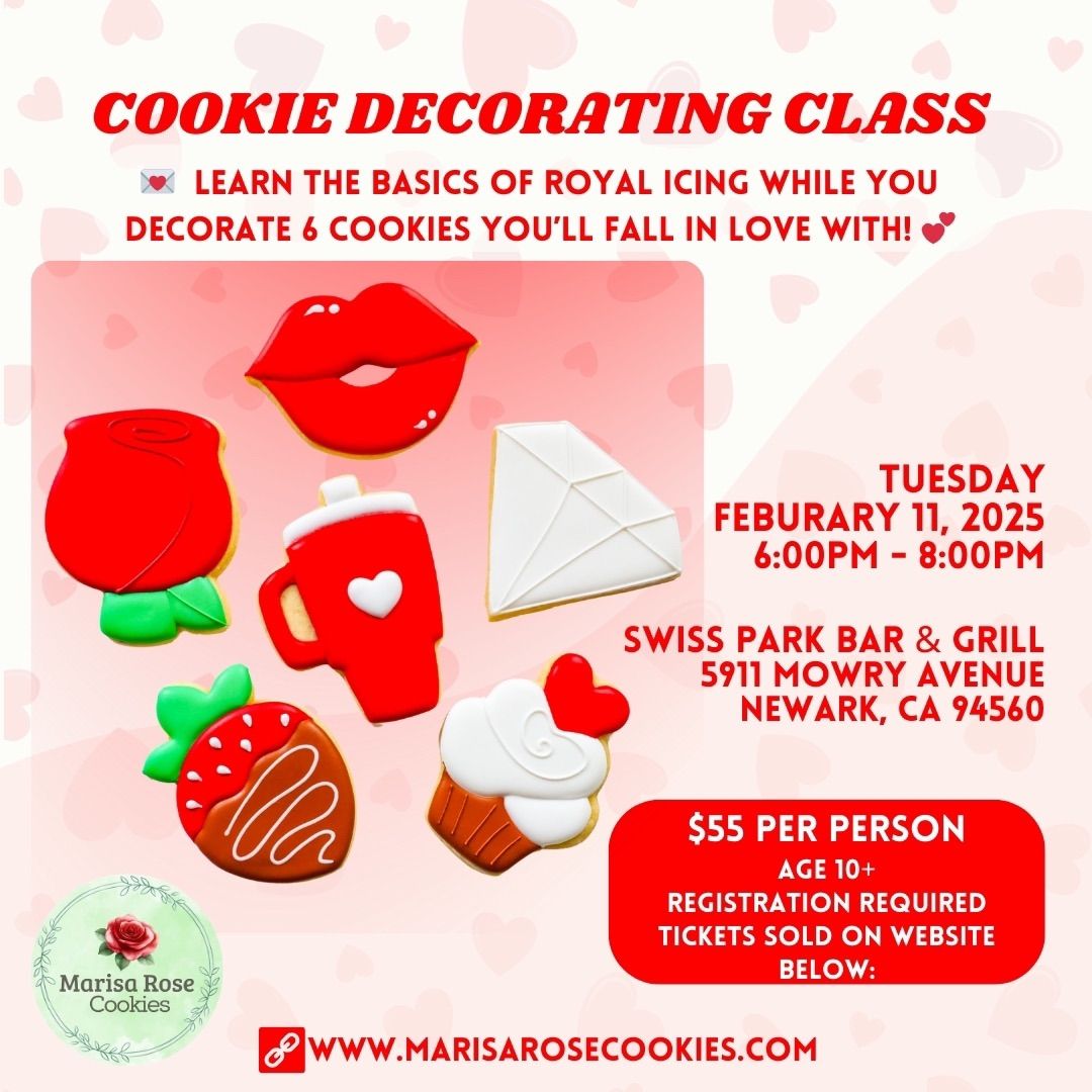 Cookie Decorating Class \ud83d\udc8b Love is in the air \u2764\ufe0f