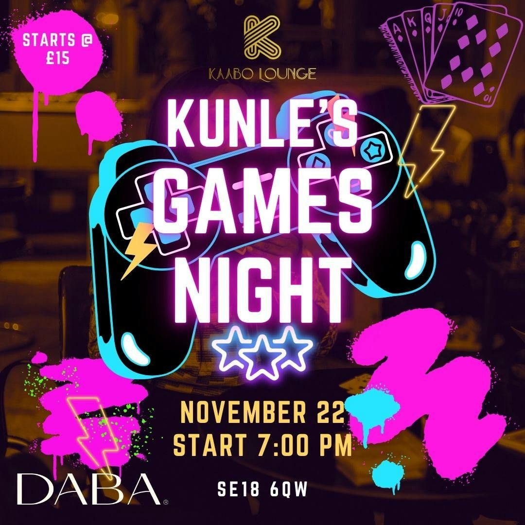 Kunle's Games Night - Kaabo Lounge