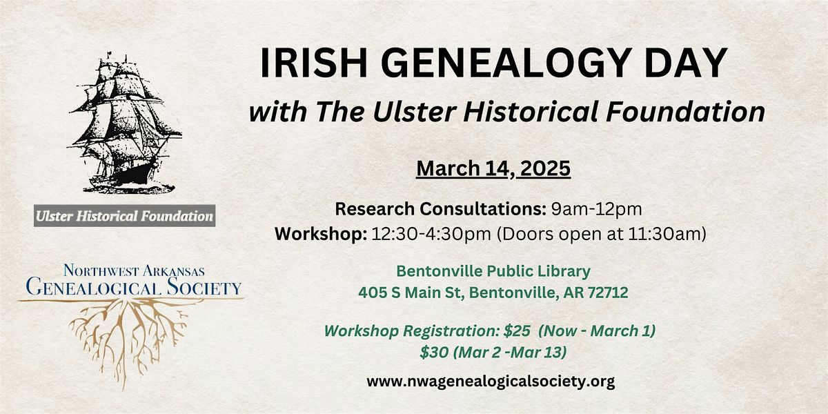 Irish Genealogy Day with the Ulster Historical Foundation