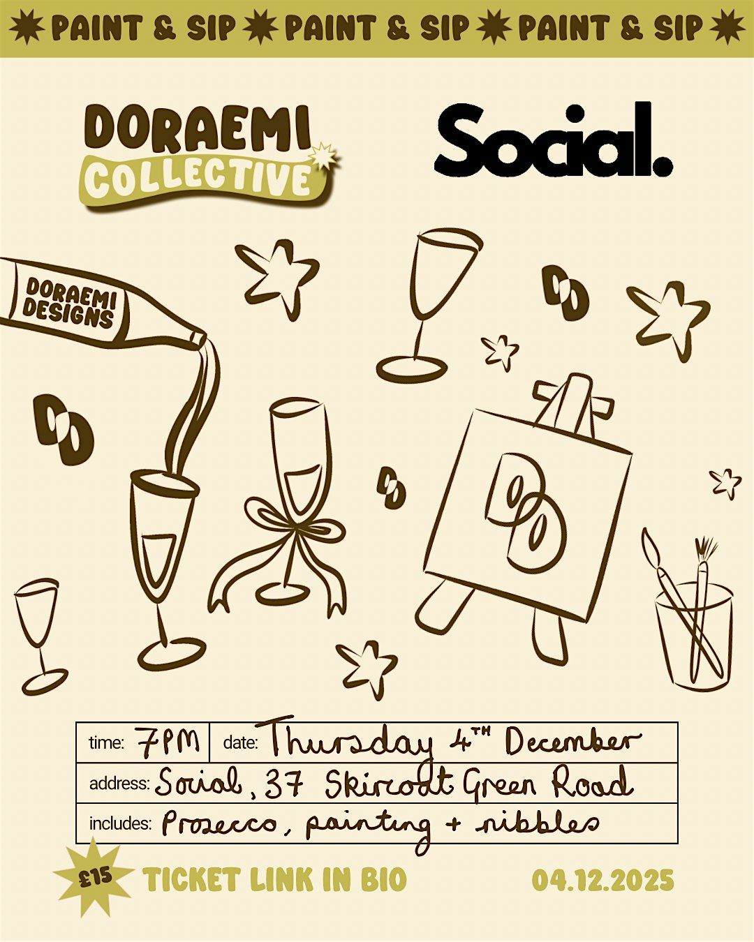 Doraemi Collective x Social - Paint & Sip