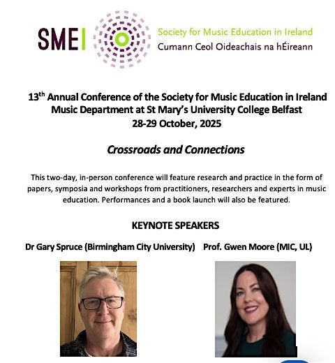 13th Annual Conference of the Society for Music Education in Ireland 2025