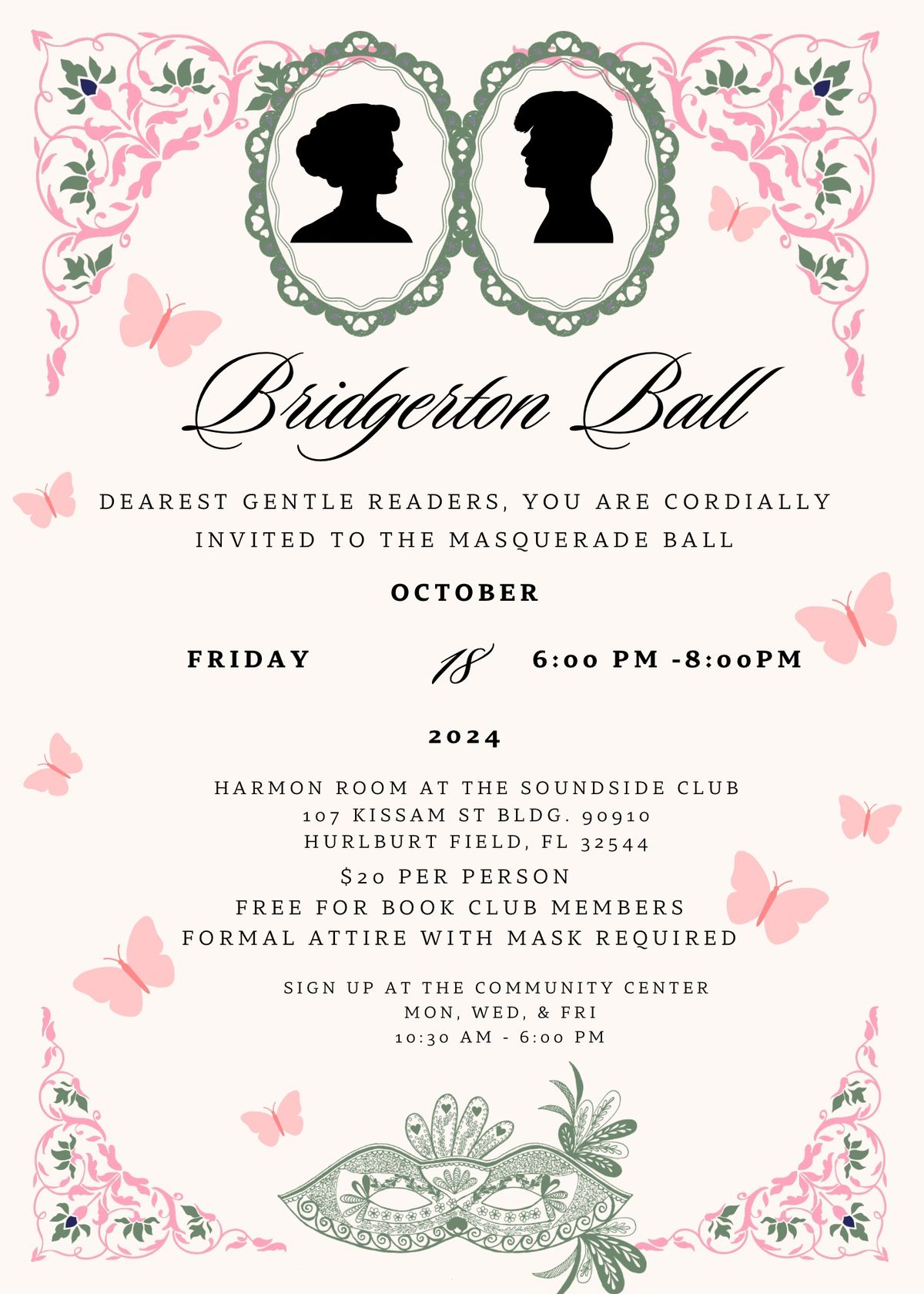 Bridgerton Book Club Masquerade Ball