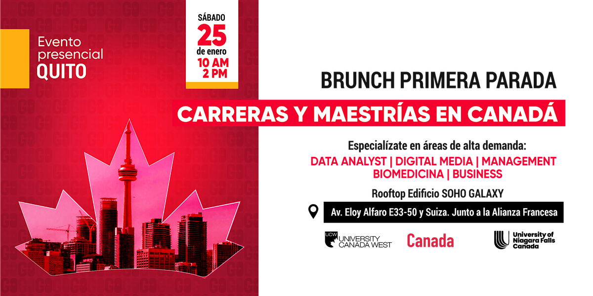 Estudia  tu carrera o maestr\u00eda en Canad\u00e1 - Brunch Primera Parada