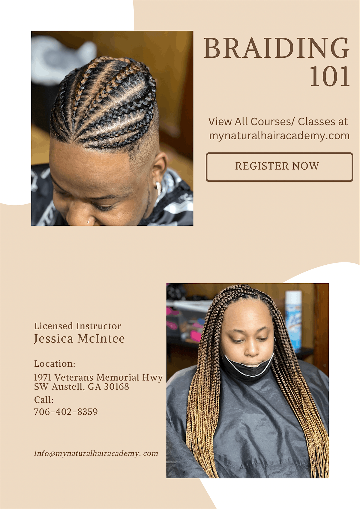 Braiding 101 (Taught By Licensed Instructor)(Beginner Friendly)