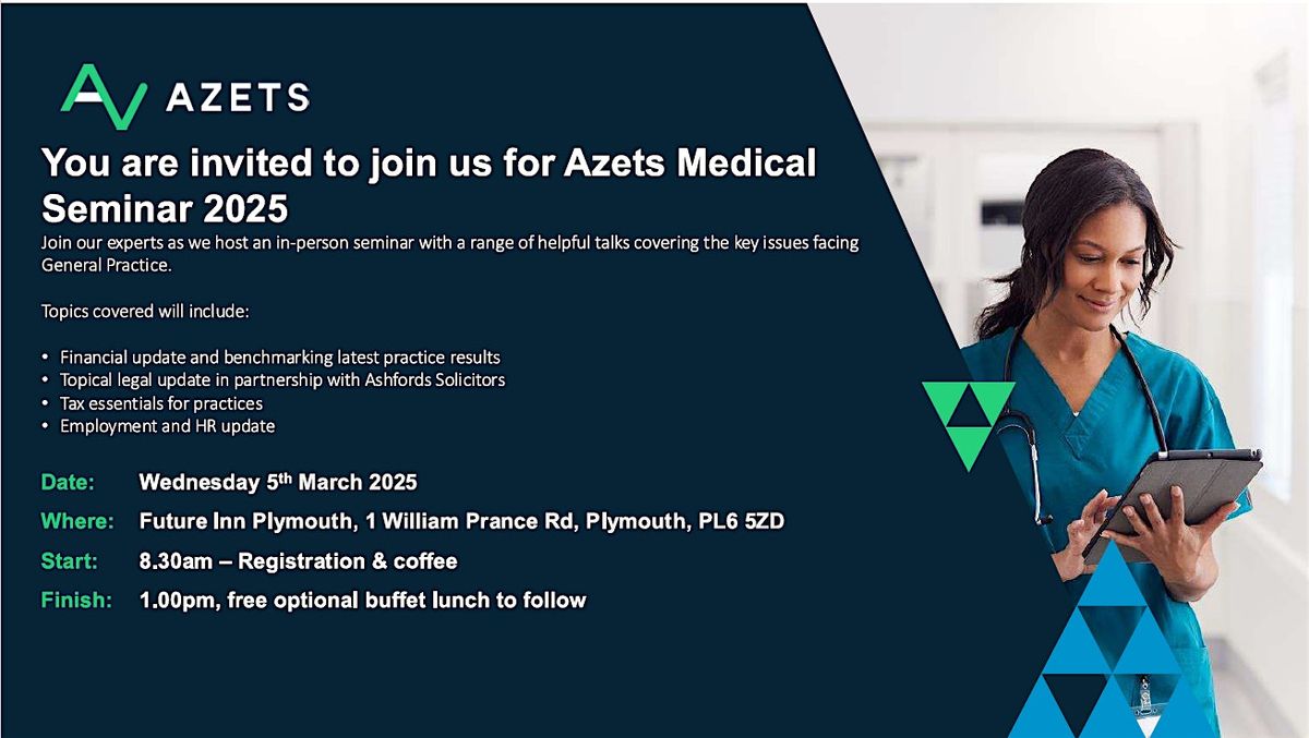 Azets Plymouth Medical Seminar