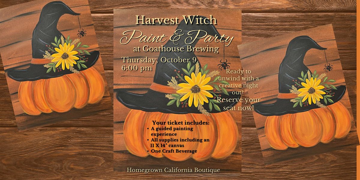 Harvest Witch Paint & Party at Goathouse Brewing