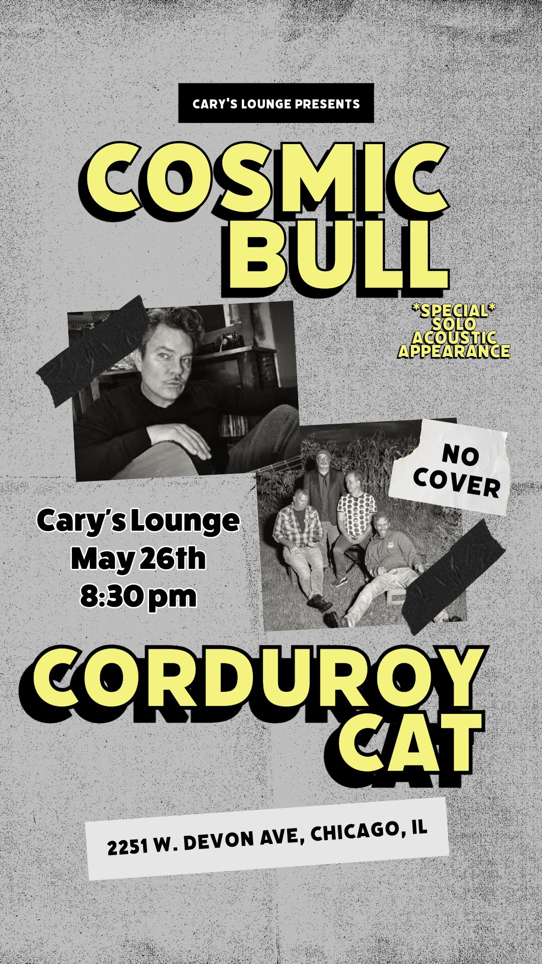 Solo acoustic set, opening for Corduroy Cat