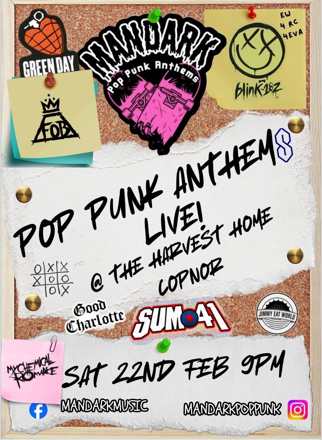 Pop Punk Anthems LIVE @ The Harvest Home 