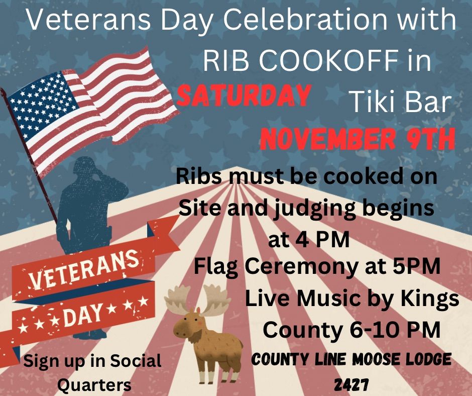 Veteran\u2019s Day Celebration- Rib Cookoff 