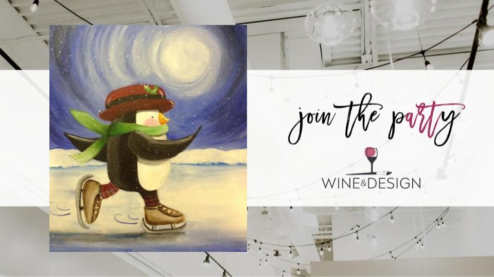 Ice Skating Penguin | Wine & Design