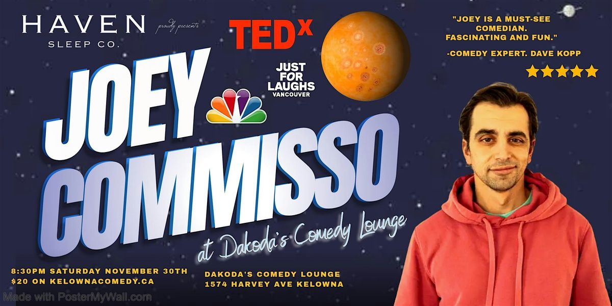 Comedian Joey Commisso presented by Haven Sleep Co