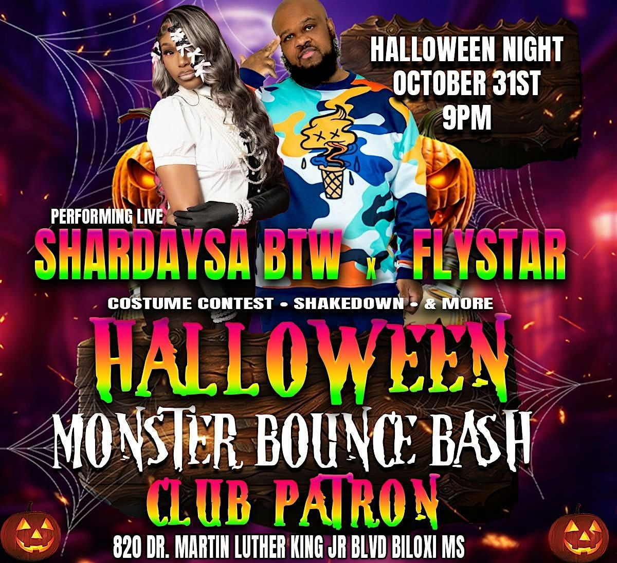 Halloween Bounce Bash w\/ Shardaysa Performing Live