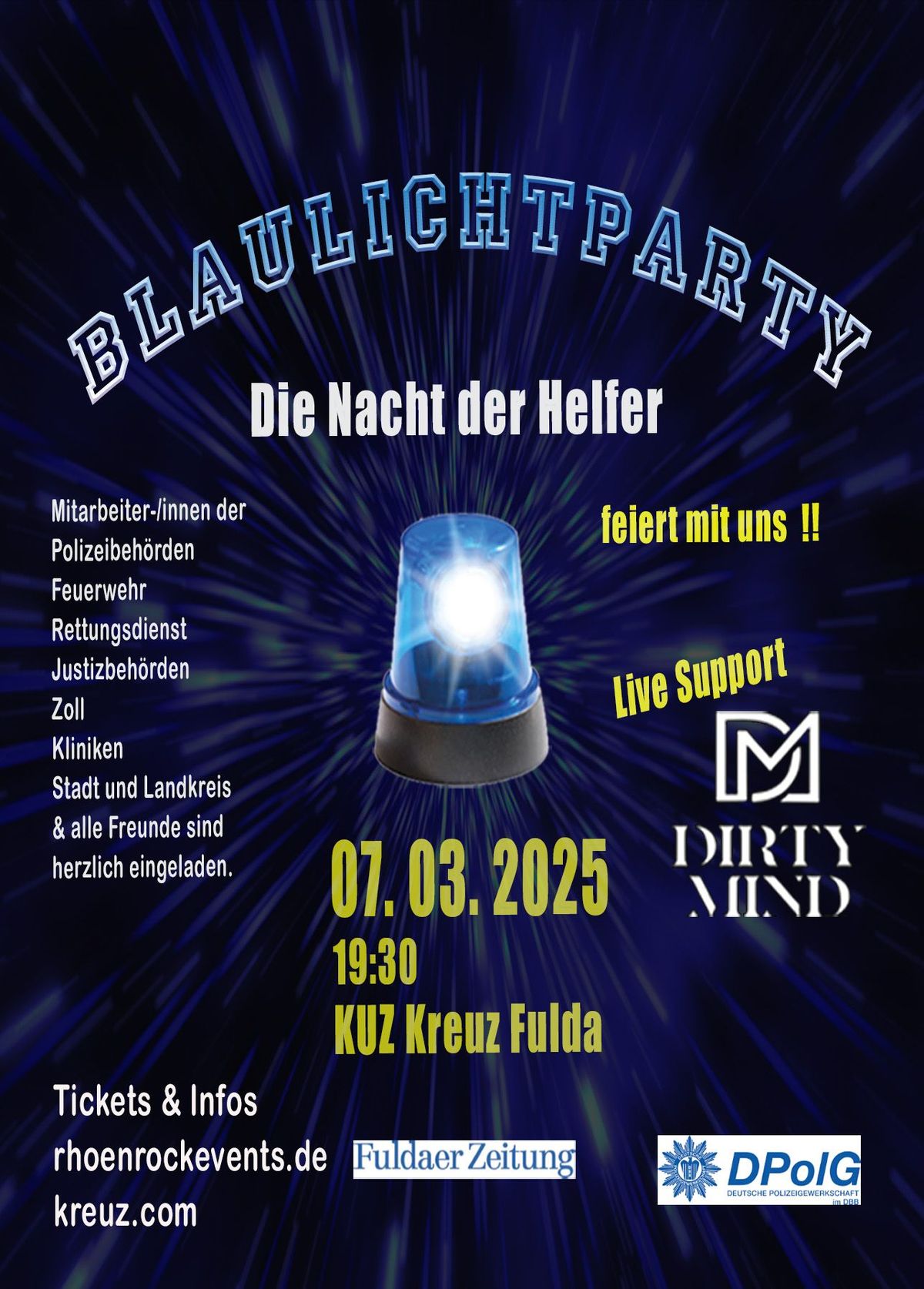 BLAULICHTPARTY -Die Nacht der Helfer