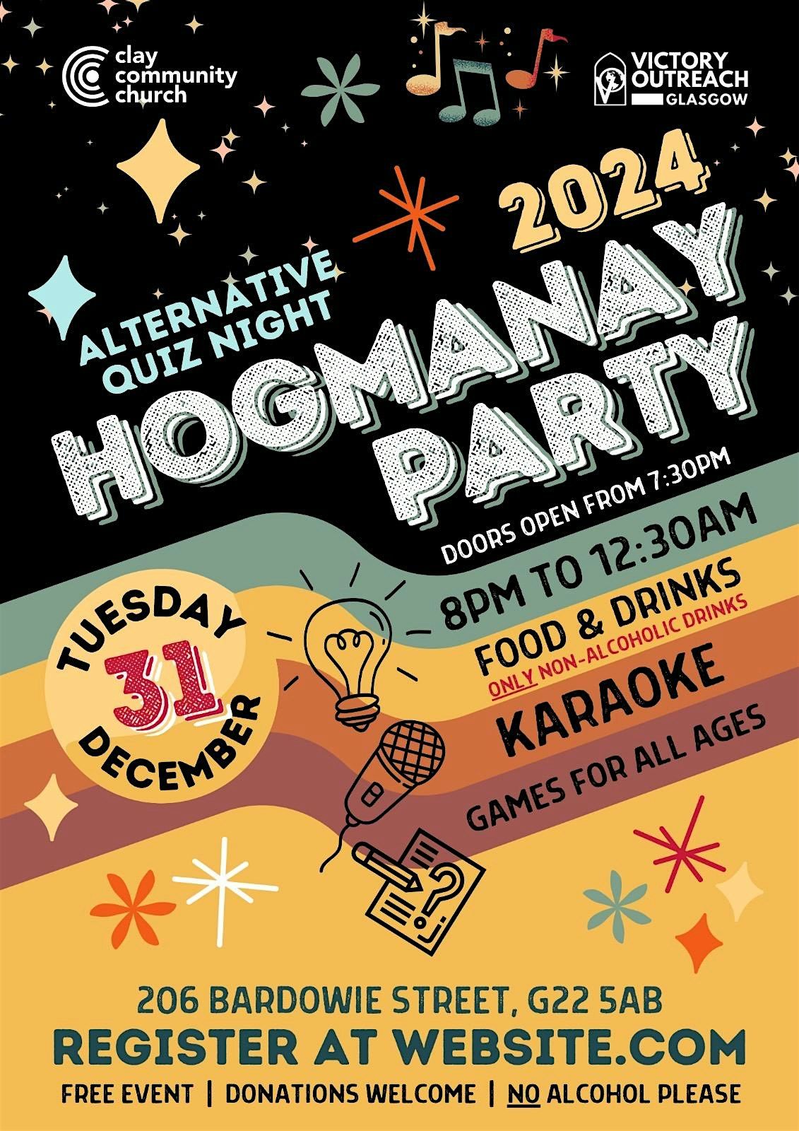 Hogmanay Party at Bardowie Hall (with Quiz & Karaoke)