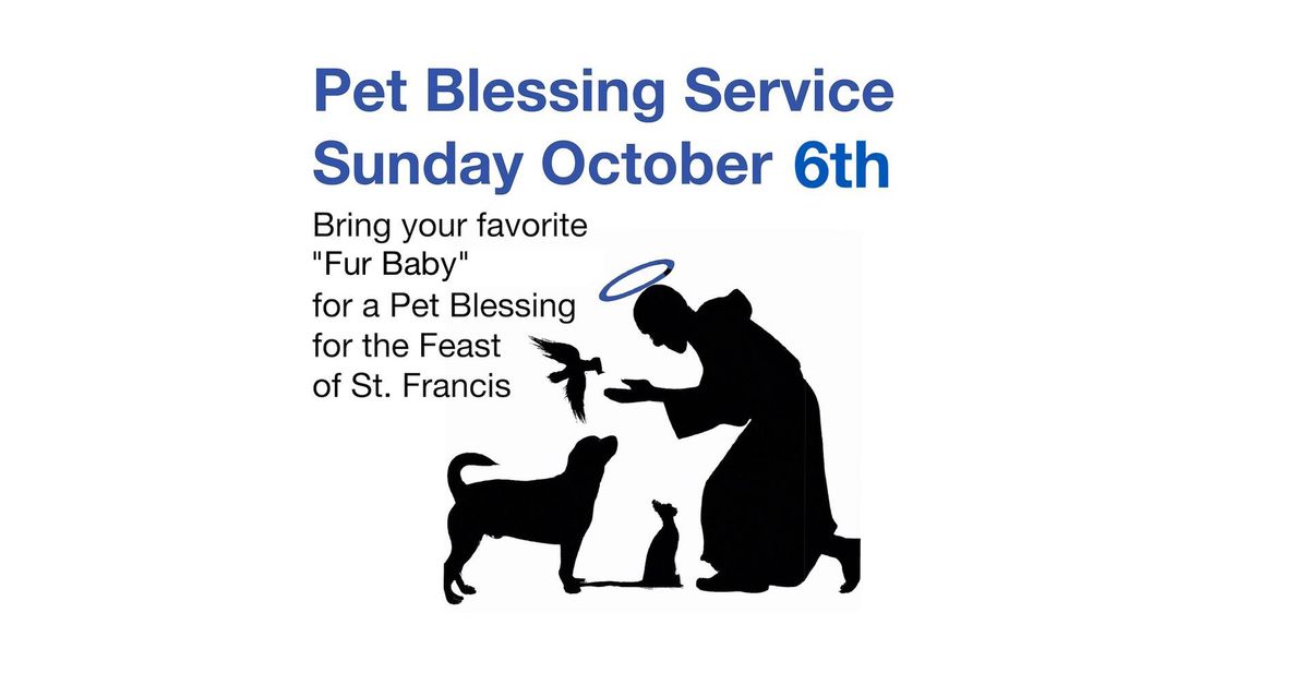 Pet Blessing Service for the feast of St. Francis