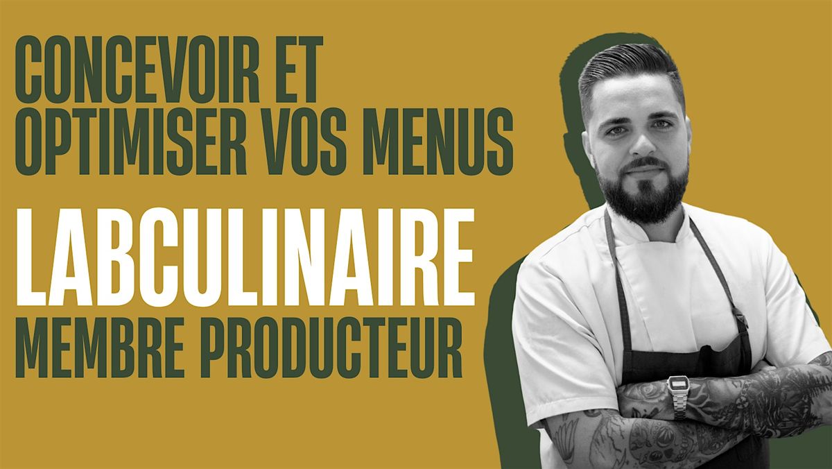 3 jours: Concevoir et  optimiser vos menus