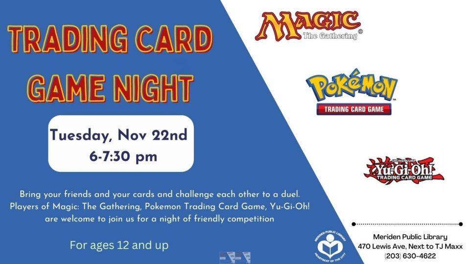 Trading Card Game Night, Meriden Mall, 22 November 2022