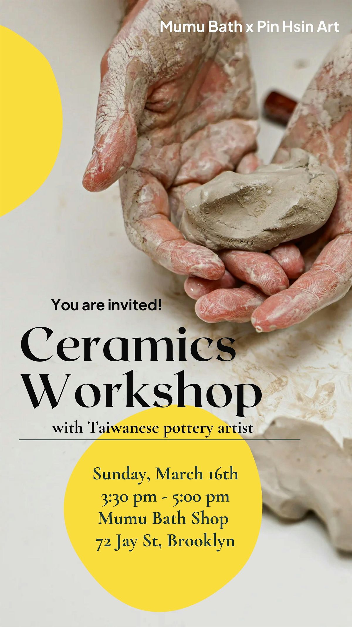 Ceramics Workshop with Taiwanese Pottery Artist in Brooklyn