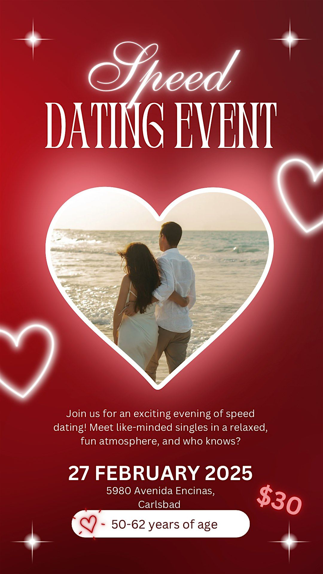 50-62 Years of Age - Speed Dating Event at Carlsbad