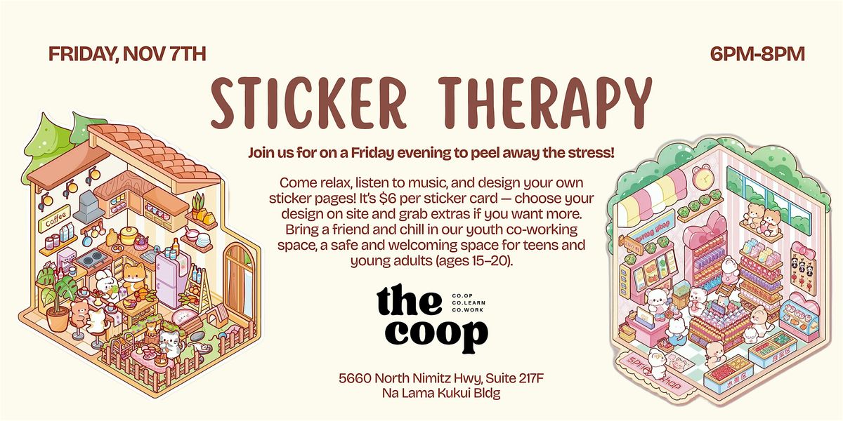 Sticker Therapy Night @ The Coop