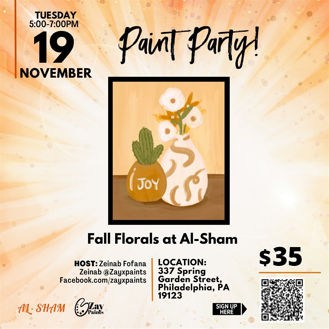 Fall Flowers Paint Night