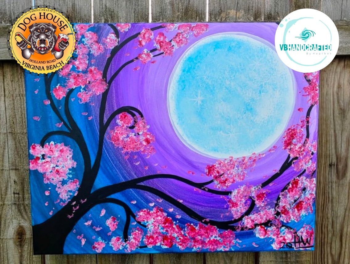 Cherry Blossom Canvas Paint Night