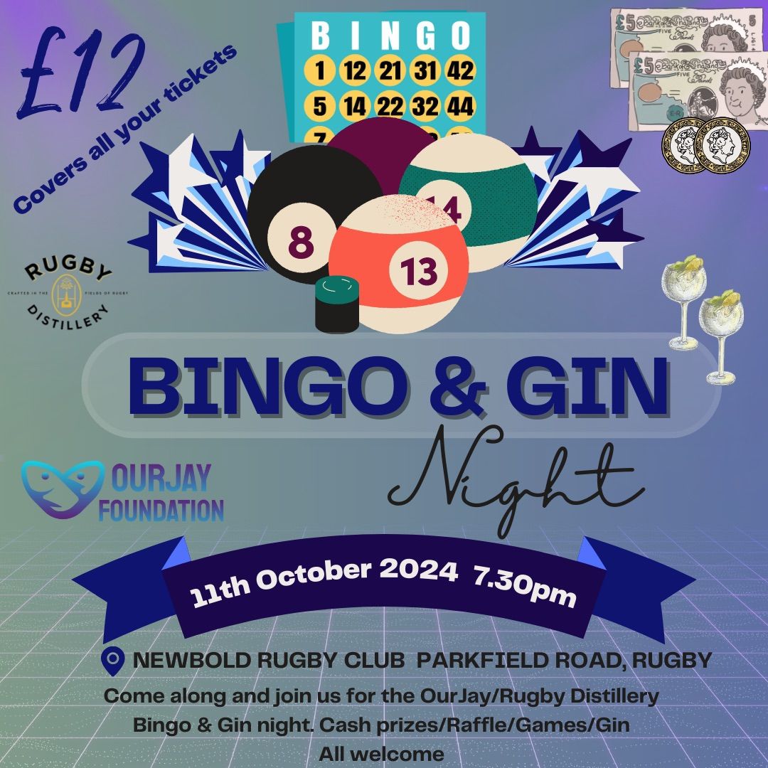 OurJay & Rugby Distillery Charity Bingo Night