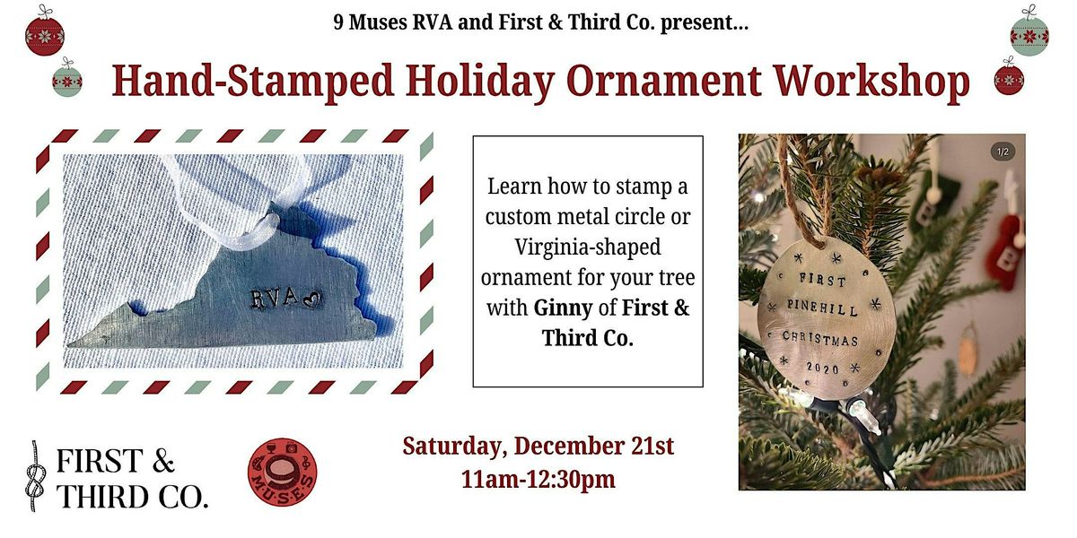 Hand-Stamped Holiday Ornament Workshop