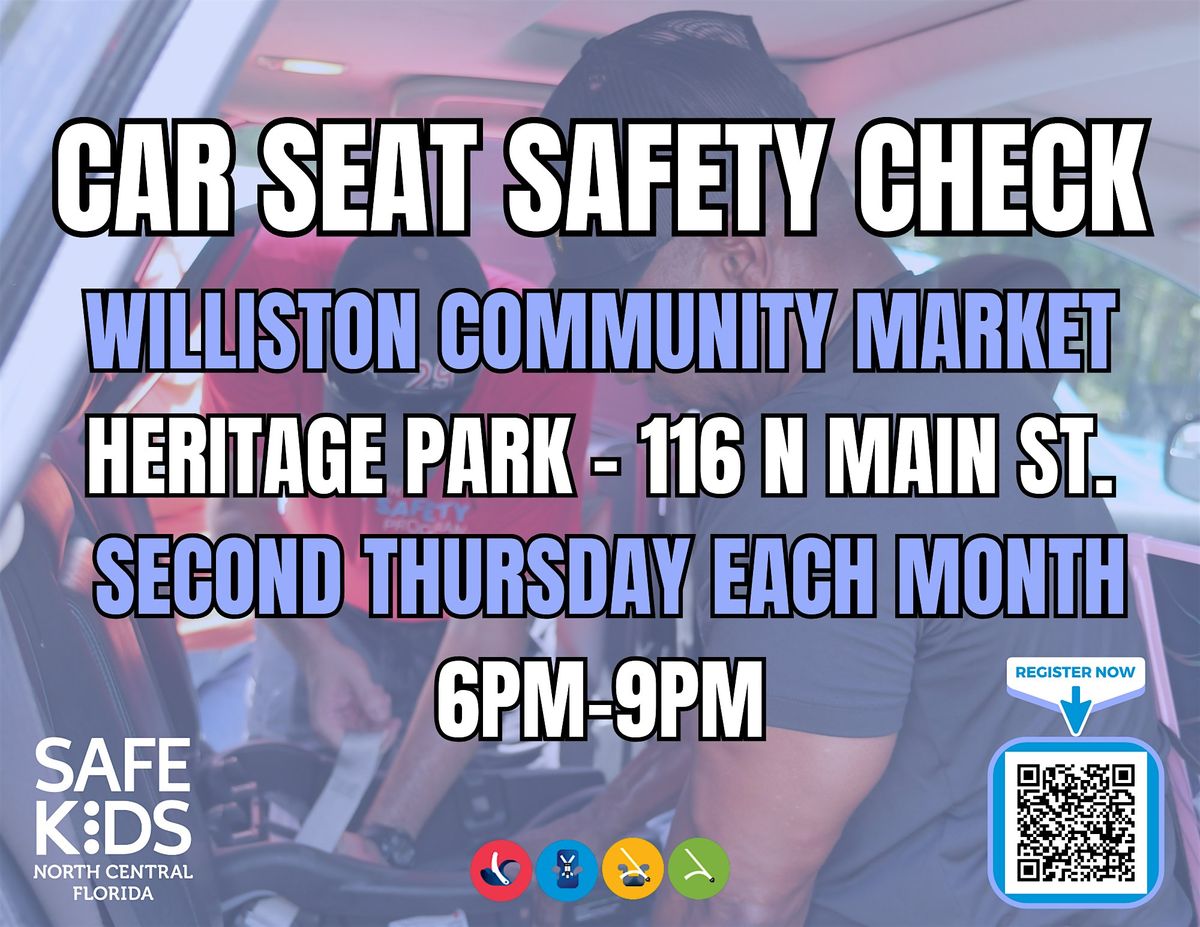 Williston Market Car Seat Check Up Appt - September 11, 2025