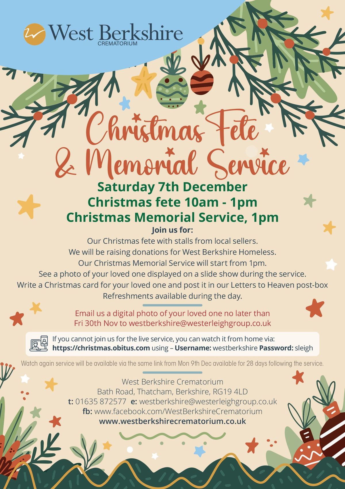 Christmas Fete and Memorial Service