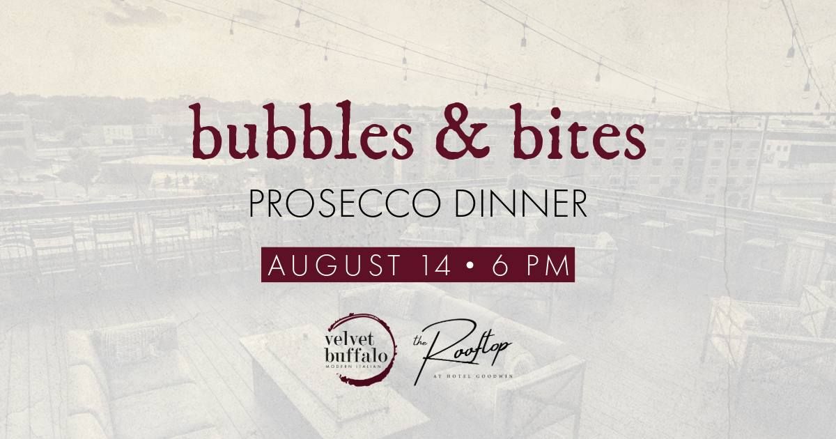 bubbles & bites prosecco dinner