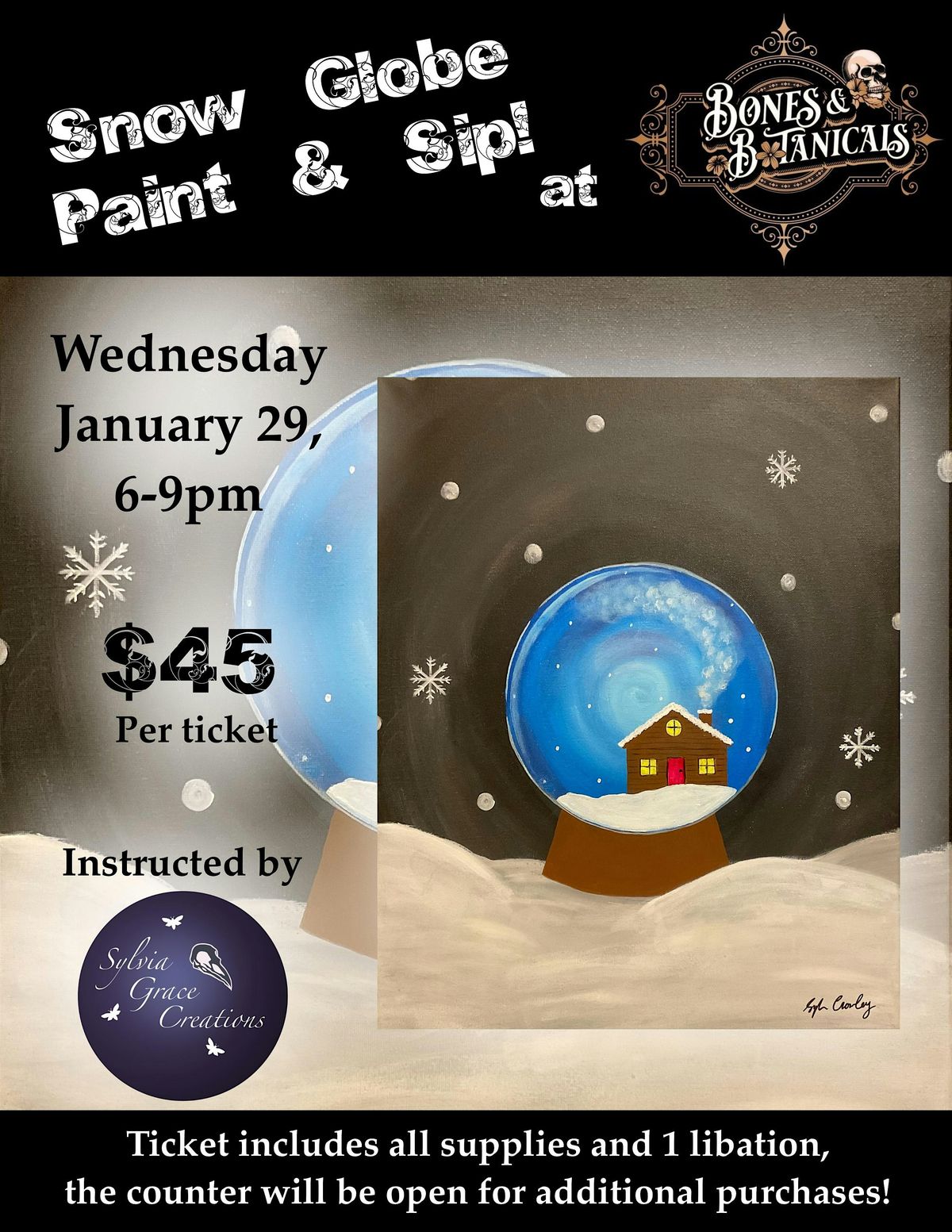 Snow Globe Paint & Sip