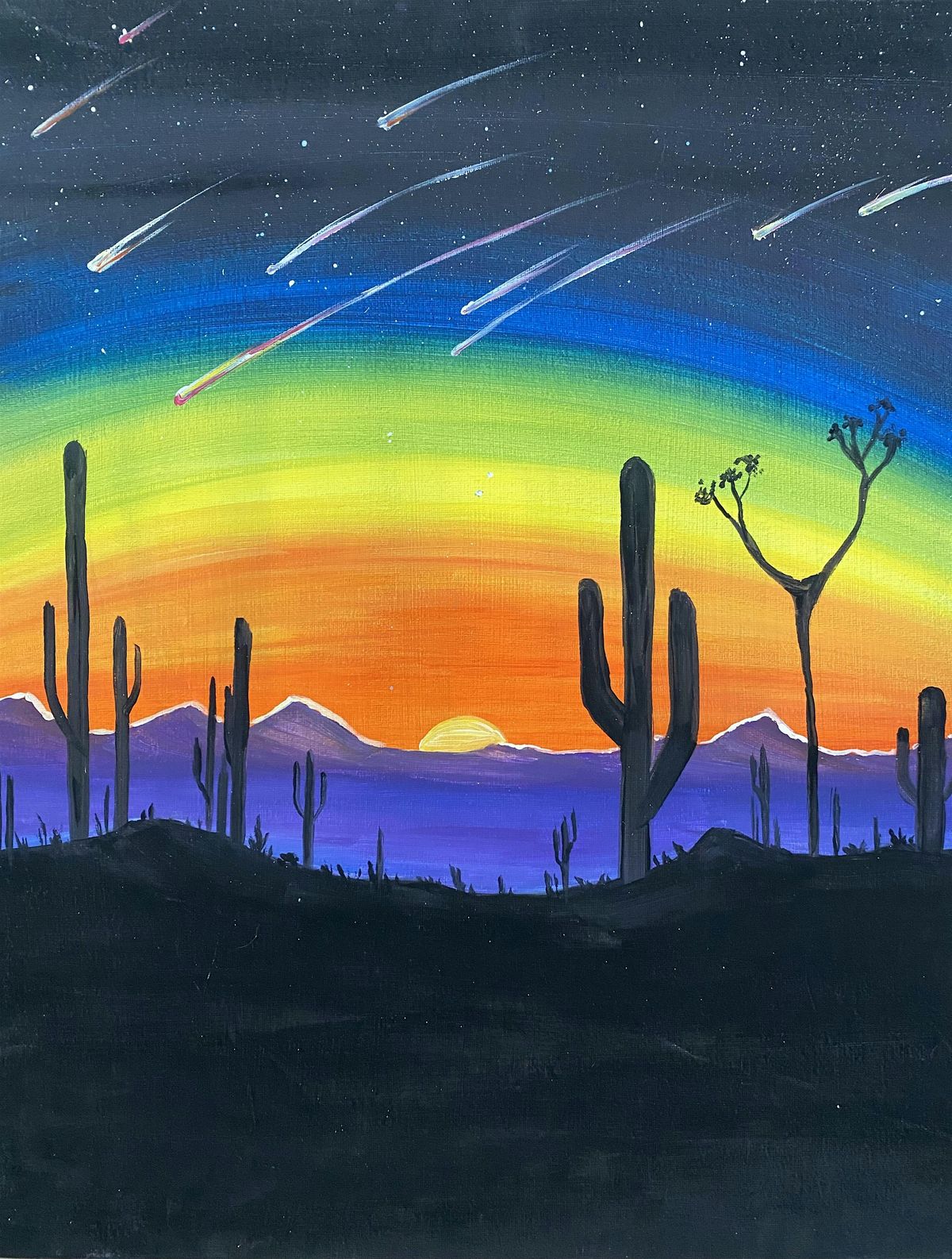 Desert Nights Paint and Sip! Painting in Hollywood!