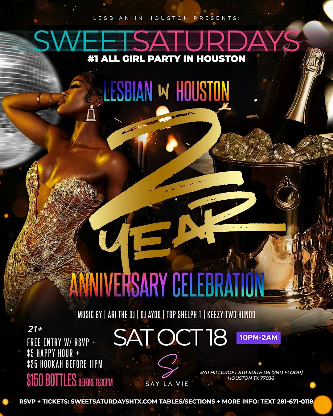 Sweet Saturdays - #1 All Girl Party - 2 Year Anniversary Celebration