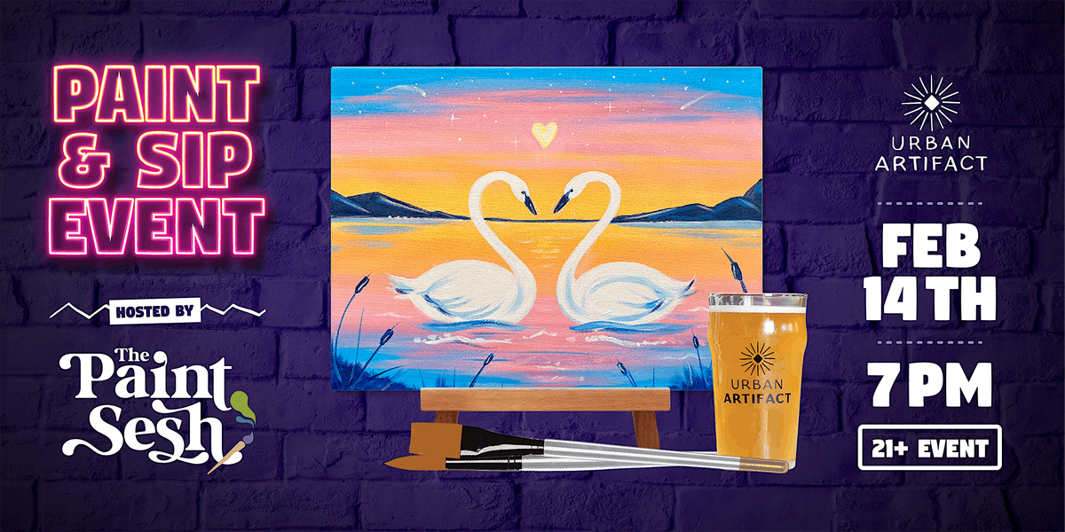 Valentines Painting Event in Cincinnati, OH \u2013 \u201cSwan Lake\u201d Paint & Sip