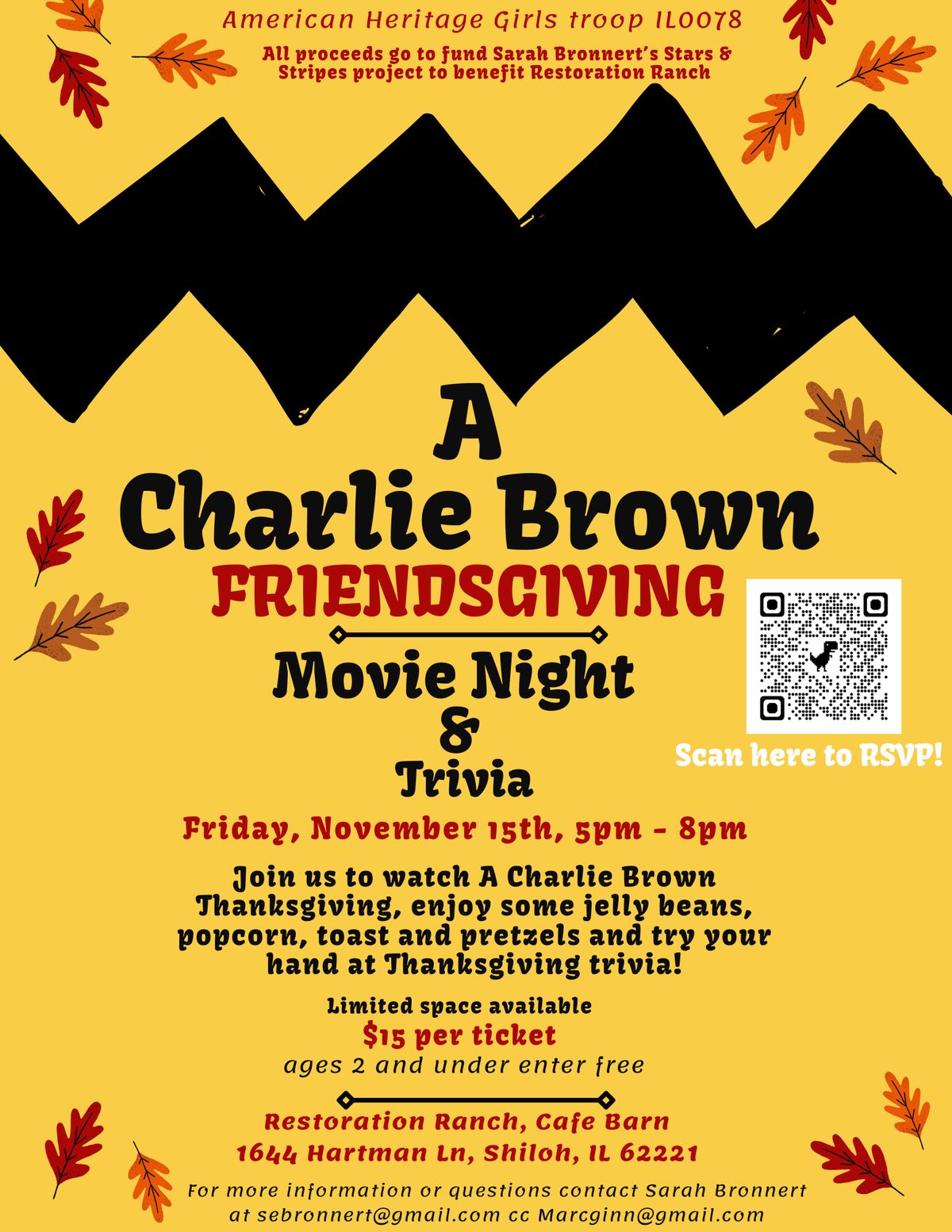 A Charlie Brown Friendsgiving Movie Night +Trivia 