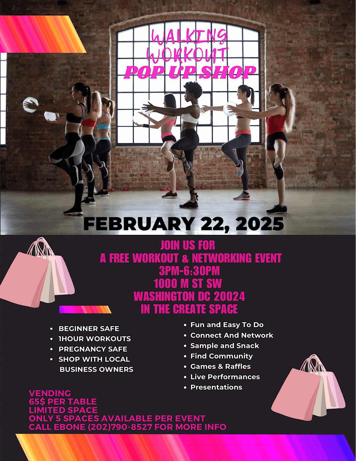 Walking Workout Pop Up Party