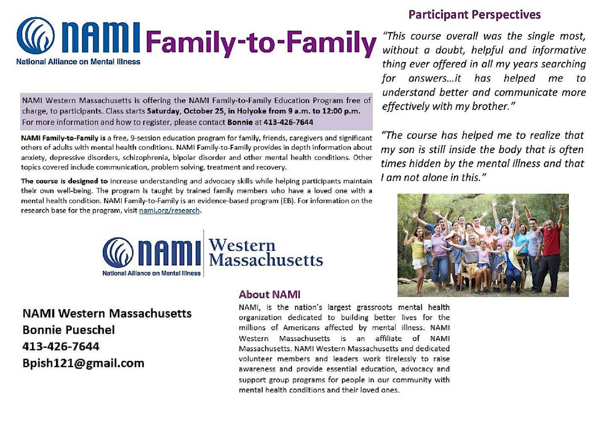 NAMI Western Massachusetts Family-to-Family Education Program
