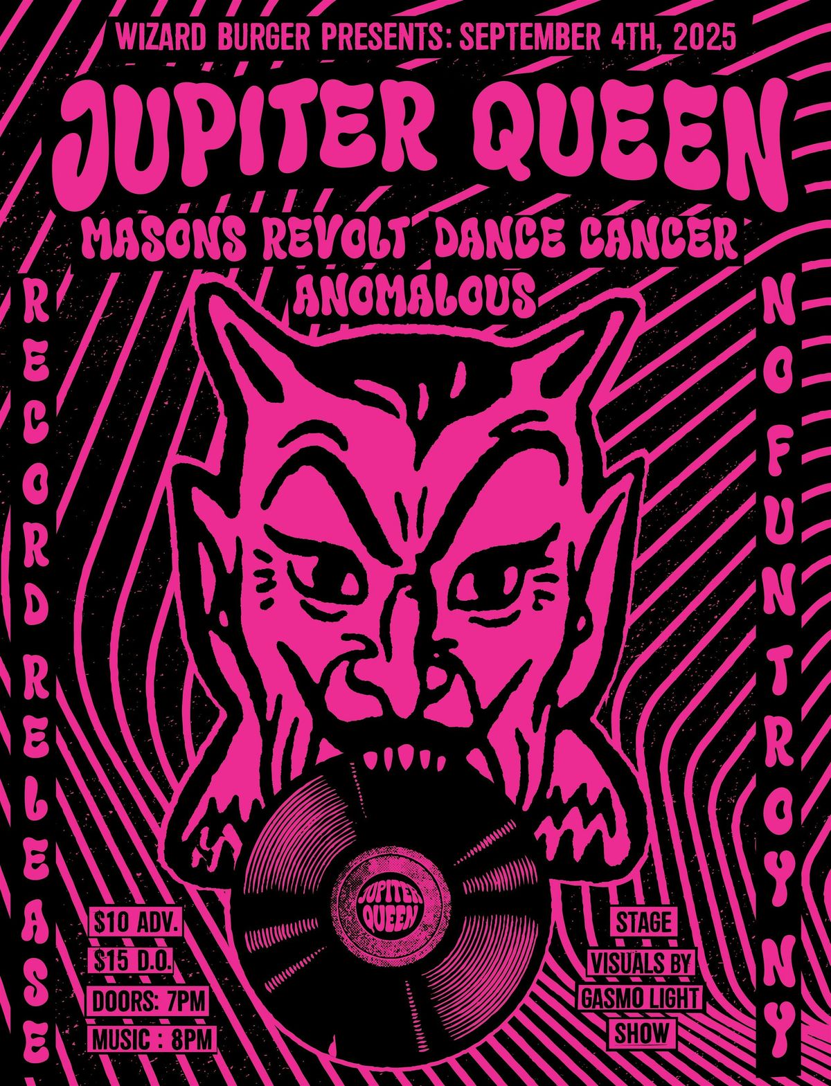 Jupiter Queen album release show w\/ Masons Revolt Dance Cancer Anomalous